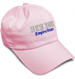 Soft Baseball Cap New York Empire State Cotton Dad Hats for Men & Women Soft Pink $12.04 Baseball Caps