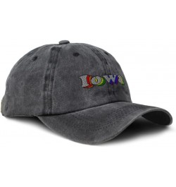 Custom Soft Washed Baseball Cap Iowa Style B Cotton Dad Hats for Men & Women Black Design Only $14.50 Baseball Caps