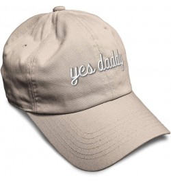 Custom Soft Baseball Cap Yes Daddy Embroidery Dad Twill Cotton Dad Hats for Men & Women Stone Design Only $14.83 Baseball Caps