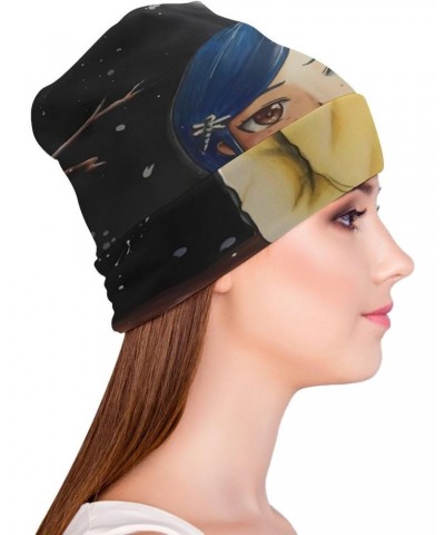 Co-raline Anime Slouchy Beanie Hat Fashion Soft Lightweight Warm Hat for Unisex Hat $11.59 Skullies & Beanies