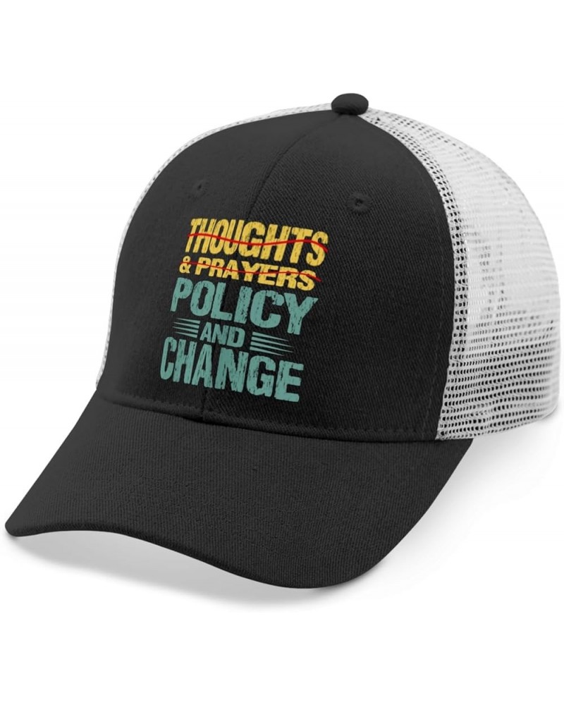 Vote Hat Thoughts and Prayers Vote Policy and Change Hats for Men Womens AllBlack Outdoor Hat Trucker Hat Allblack $13.33 Sun...