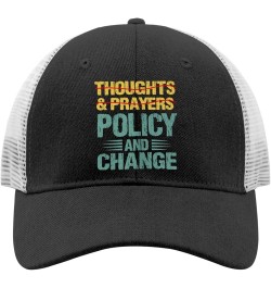 Vote Hat Thoughts and Prayers Vote Policy and Change Hats for Men Womens AllBlack Outdoor Hat Trucker Hat Allblack $13.33 Sun...