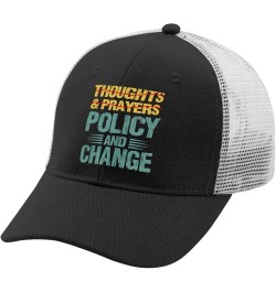 Vote Hat Thoughts and Prayers Vote Policy and Change Hats for Men Womens AllBlack Outdoor Hat Trucker Hat Allblack $13.33 Sun...