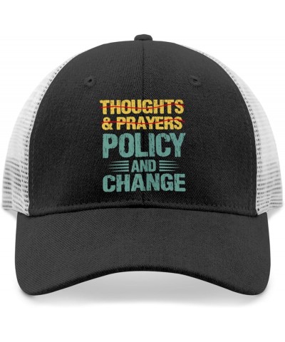 Vote Hat Thoughts and Prayers Vote Policy and Change Hats for Men Womens AllBlack Outdoor Hat Trucker Hat Allblack $13.33 Sun...