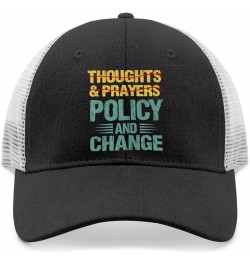 Vote Hat Thoughts and Prayers Vote Policy and Change Hats for Men Womens AllBlack Outdoor Hat Trucker Hat Allblack $13.33 Sun...