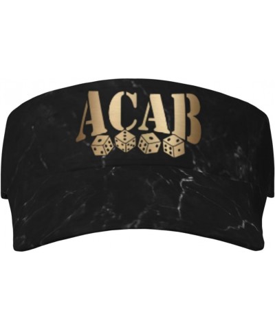 ACAB 1312 Visor Cap Adjustable Uv Protection Sun Visor Hats Empty Top Baseball Hat for Women and Men Black $13.14 Visors