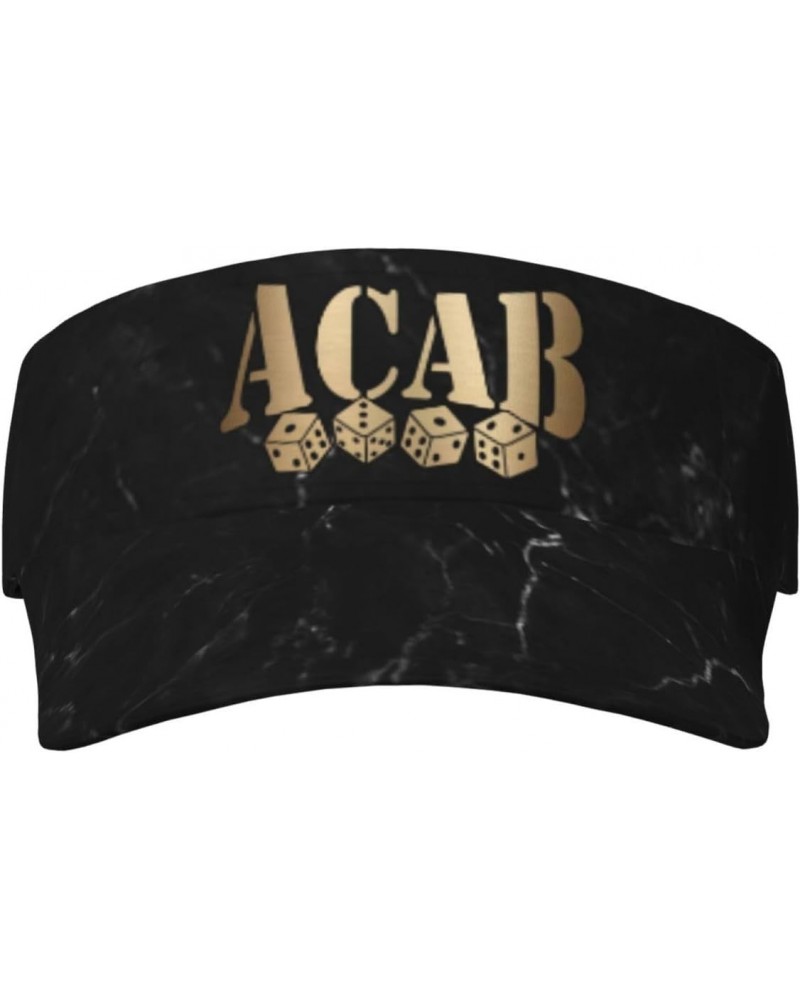 ACAB 1312 Visor Cap Adjustable Uv Protection Sun Visor Hats Empty Top Baseball Hat for Women and Men Black $13.14 Visors