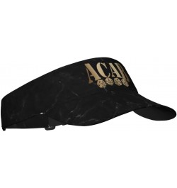 ACAB 1312 Visor Cap Adjustable Uv Protection Sun Visor Hats Empty Top Baseball Hat for Women and Men Black $13.14 Visors