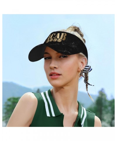 ACAB 1312 Visor Cap Adjustable Uv Protection Sun Visor Hats Empty Top Baseball Hat for Women and Men Black $13.14 Visors