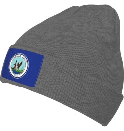 Currituck County Flag Beanie Hat for Men Women Soft Cozy Skull Cap Winter Warm Knit Hats Deep Heather $12.97 Skullies & Beanies