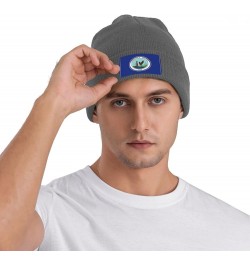 Currituck County Flag Beanie Hat for Men Women Soft Cozy Skull Cap Winter Warm Knit Hats Deep Heather $12.97 Skullies & Beanies