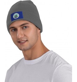 Currituck County Flag Beanie Hat for Men Women Soft Cozy Skull Cap Winter Warm Knit Hats Deep Heather $12.97 Skullies & Beanies