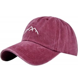 Structured Baseball Cap with Adjustable Closure Hat for Outdoor Activities Embroidery Gifts Birthday Easter Wine $6.24 Baseba...