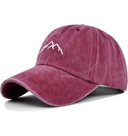 Structured Baseball Cap with Adjustable Closure Hat for Outdoor Activities Embroidery Gifts Birthday Easter Wine $6.24 Baseba...