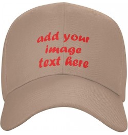 Custom Hat Add Your Logo Text Photo Baseball Hats Natural $8.19 Baseball Caps