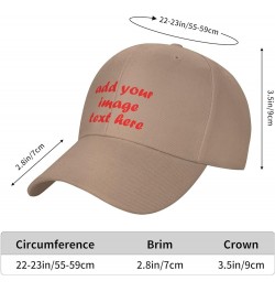 Custom Hat Add Your Logo Text Photo Baseball Hats Natural $8.19 Baseball Caps