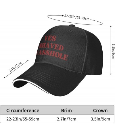 Yes I Shaved-My Asshole Hat Men Women Trucker Hat Gift Baseball Cap Black $14.25 Baseball Caps