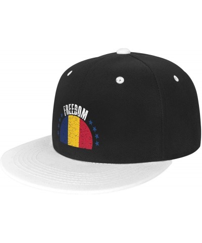 The Chad Flag and Freedom Baseball Cap for Men Women Snapback Hat Adjustable Flat Bill Hats White $11.37 Baseball Caps