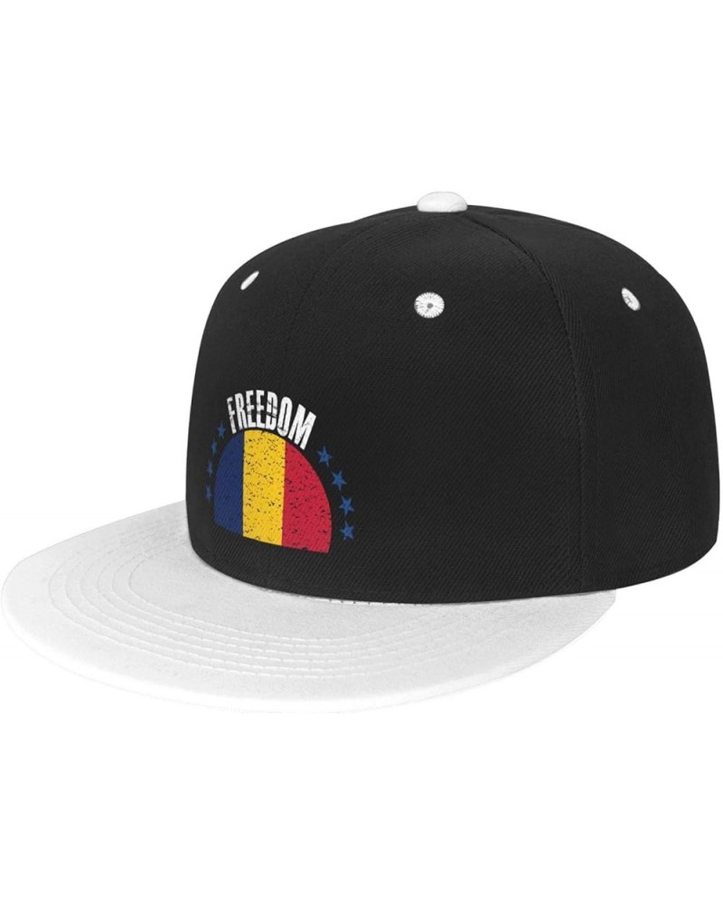 The Chad Flag and Freedom Baseball Cap for Men Women Snapback Hat Adjustable Flat Bill Hats White $11.37 Baseball Caps