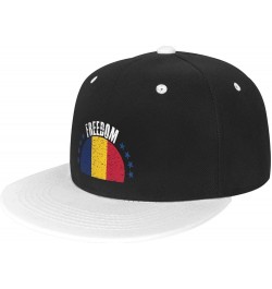 The Chad Flag and Freedom Baseball Cap for Men Women Snapback Hat Adjustable Flat Bill Hats White $11.37 Baseball Caps