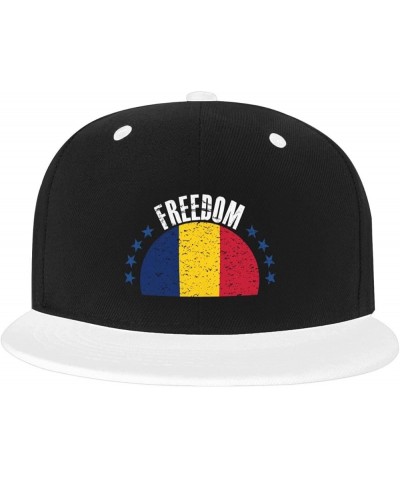 The Chad Flag and Freedom Baseball Cap for Men Women Snapback Hat Adjustable Flat Bill Hats White $11.37 Baseball Caps