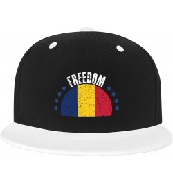 The Chad Flag and Freedom Baseball Cap for Men Women Snapback Hat Adjustable Flat Bill Hats White $11.37 Baseball Caps