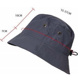 Men's Sun Hat UPF 50+ Wide Brim Sun Fisherman Bucket Hat Windproof Fishing Hats Gifts Birthday Black $6.51 Bucket Hats