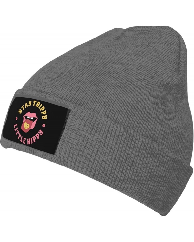 Stay Trippy Little Hippie Beanie Hat Winter Warm Skull Beanie for Men Women Deep Heather $9.08 Skullies & Beanies