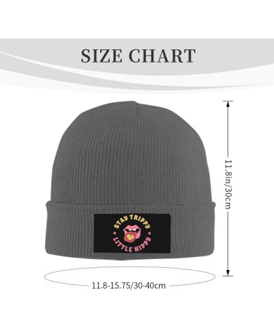 Stay Trippy Little Hippie Beanie Hat Winter Warm Skull Beanie for Men Women Deep Heather $9.08 Skullies & Beanies