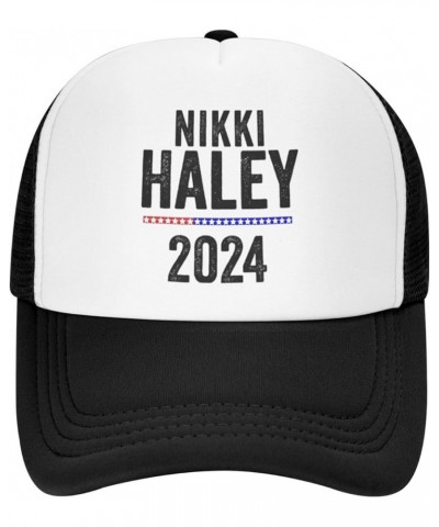 Nikki Haley 2024 Trucker Hat Men Mesh Baseball Cap Baseball Hats Women Sun Hat Dad Cap Fishing hat Black Black $9.84 Baseball...