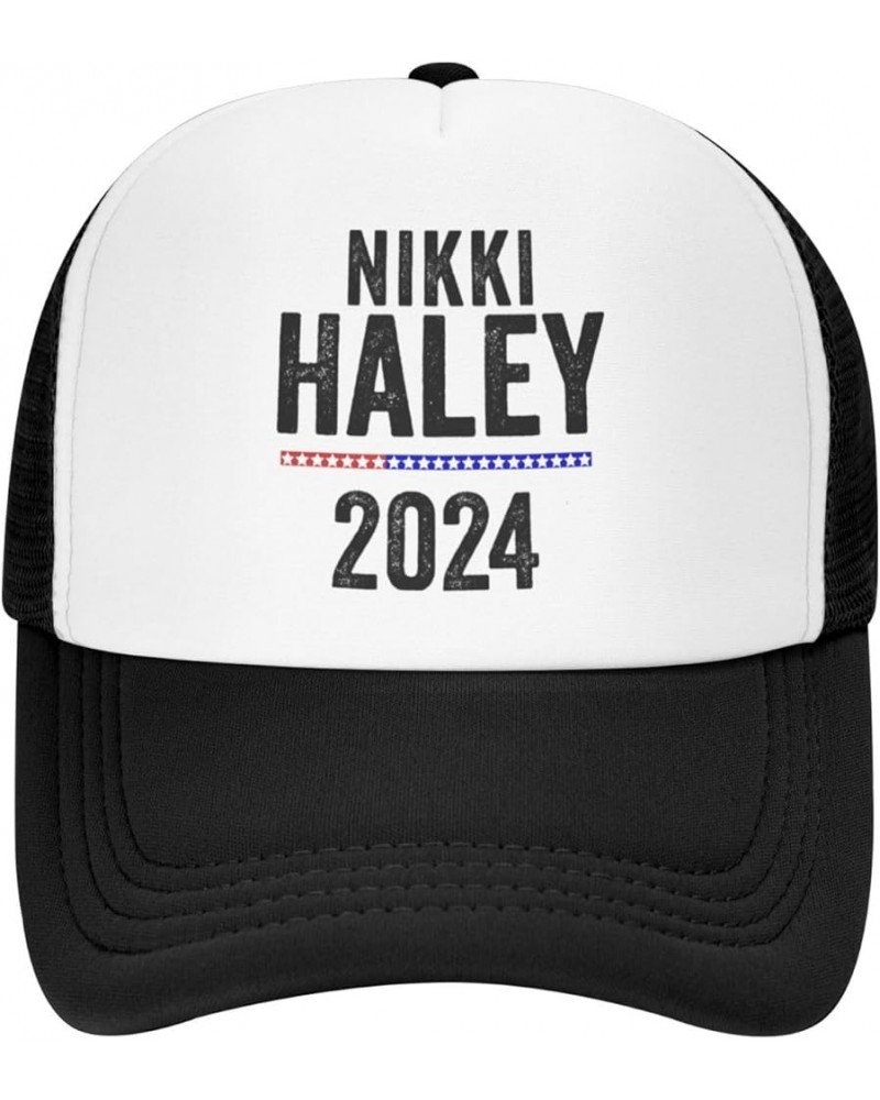 Nikki Haley 2024 Trucker Hat Men Mesh Baseball Cap Baseball Hats Women Sun Hat Dad Cap Fishing hat Black Black $9.84 Baseball...