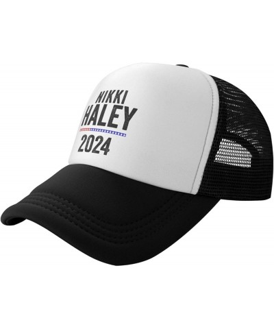 Nikki Haley 2024 Trucker Hat Men Mesh Baseball Cap Baseball Hats Women Sun Hat Dad Cap Fishing hat Black Black $9.84 Baseball...