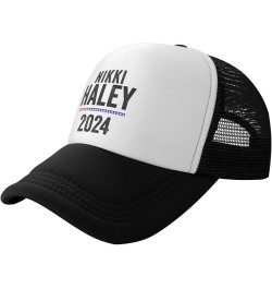 Nikki Haley 2024 Trucker Hat Men Mesh Baseball Cap Baseball Hats Women Sun Hat Dad Cap Fishing hat Black Black $9.84 Baseball...