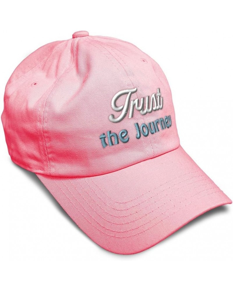 Soft Baseball Cap Trust The Journey Style B Cotton Dad Hats for Men & Women Coral $12.90 Baseball Caps