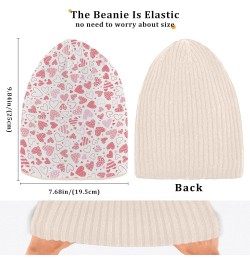 Different Cactus White Winter Hats Soft Stretchy Beanie Hat Warm Fleece Lined Hat for Women Men Cute Hearts $10.78 Skullies &...