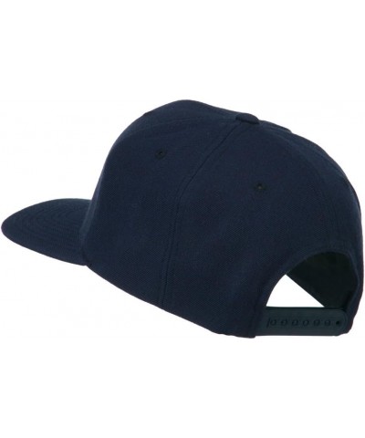 Old English Q Embroidered Flat Bill Cap Navy $19.97 Baseball Caps