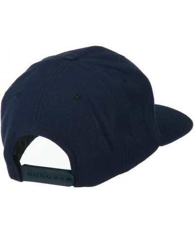 Old English Q Embroidered Flat Bill Cap Navy $19.97 Baseball Caps