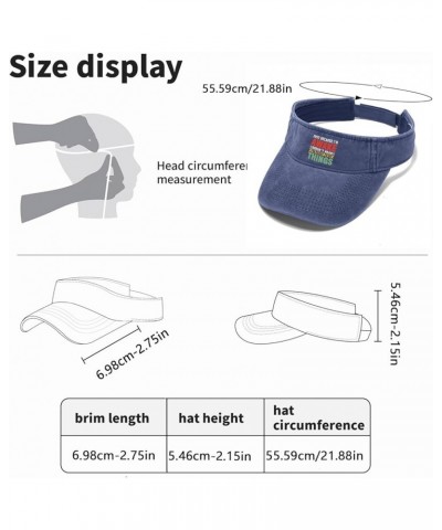 Just Because I'm Awakes Doesn't Mean I'm Ready to Do Things Cap Visor Hats for Men Sun Visor Hats Navy $11.58 Visors