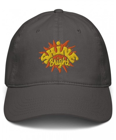 Shine Bright Letters and Sun icon Adjustable Baseball Hat Asphalt Grey $12.42 Baseball Caps