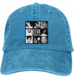 Diana Music Ross Hat Adjustable Washed Denim Hat Men Women Casquette Fashion Versatile Baseball Cap Black Blue $8.71 Baseball...