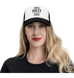 Nikki Haley 2024 Trucker Hat Men Mesh Baseball Cap Baseball Hats Women Sun Hat Dad Cap Fishing hat Black Black $9.84 Baseball...