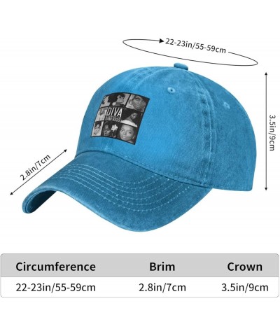 Diana Music Ross Hat Adjustable Washed Denim Hat Men Women Casquette Fashion Versatile Baseball Cap Black Blue $8.71 Baseball...