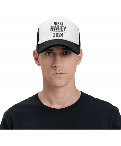 Nikki Haley 2024 Trucker Hat Men Mesh Baseball Cap Baseball Hats Women Sun Hat Dad Cap Fishing hat Black Black $9.84 Baseball...