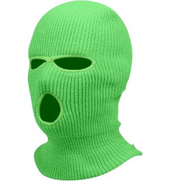 3 Hole Balaclava Ski Mask Women Winter Balaclava Balaclava Distressed Knitted Windproof Balaclava Winter 81214-fluorescent Gr...