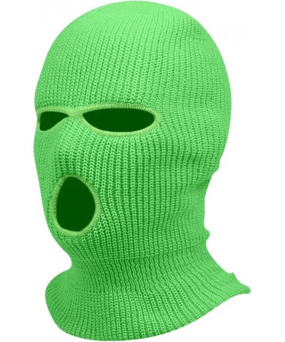 3 Hole Balaclava Ski Mask Women Winter Balaclava Balaclava Distressed Knitted Windproof Balaclava Winter 81214-fluorescent Gr...