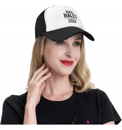 Nikki Haley 2024 Trucker Hat Men Mesh Baseball Cap Baseball Hats Women Sun Hat Dad Cap Fishing hat Black Black $9.84 Baseball...