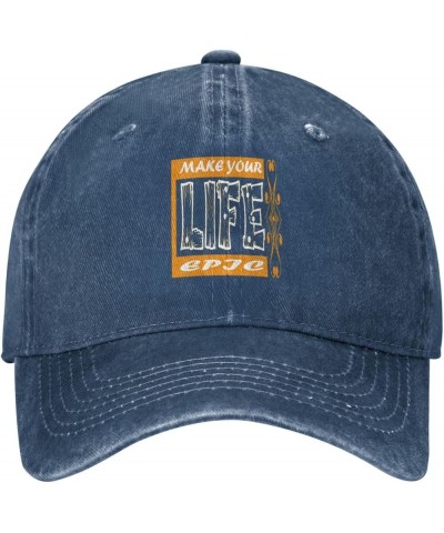 Make Your Life Epic Baseball Cap for Men Women Hats Adjustable Vintage Cowboy Hat Sun Hat Navy Blue $13.48 Cowboy Hats