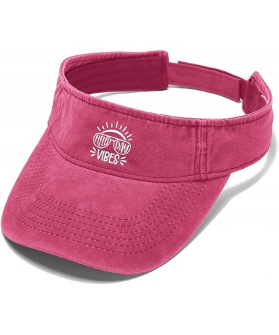 Fields Day Vibes Hat Visor Hats for Adult Visors Lightweight Beach Hat Pink $11.58 Visors