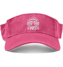 Fields Day Vibes Hat Visor Hats for Adult Visors Lightweight Beach Hat Pink $11.58 Visors