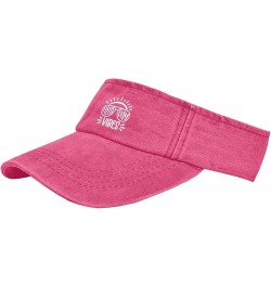 Fields Day Vibes Hat Visor Hats for Adult Visors Lightweight Beach Hat Pink $11.58 Visors